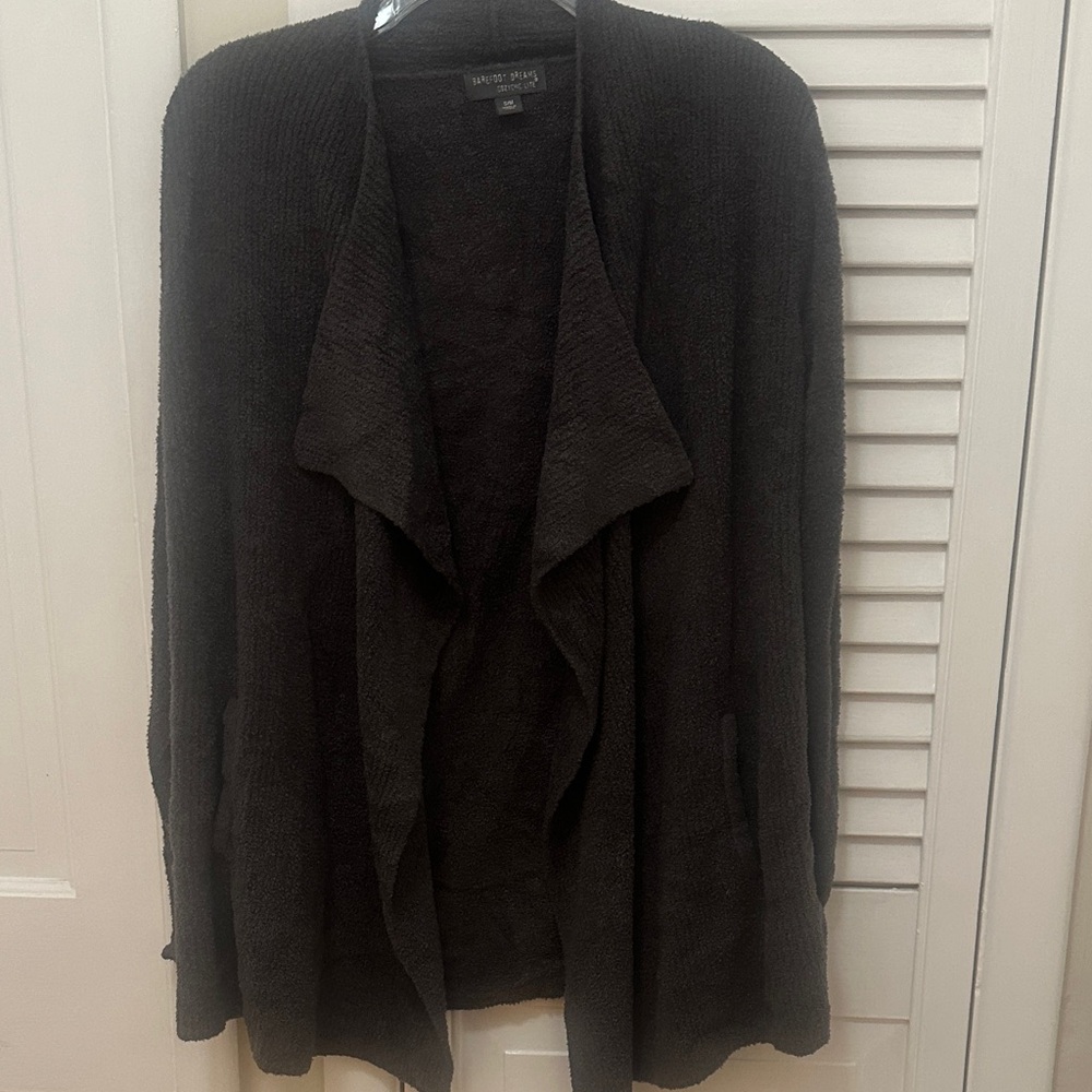 Barefoot Dreams Charcoal Drape Cardigan size S/M